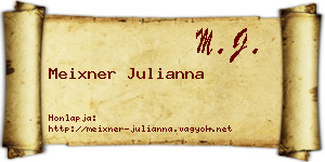 Meixner Julianna névjegykártya